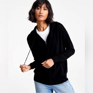 Charter Club Black Cashmere Hoodie